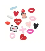 Набор украшений для ногтей (сердце, губы, помада), 6 ком