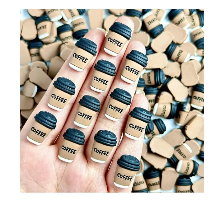 Прикраси для нігтів, 10 шт (Кава to go)