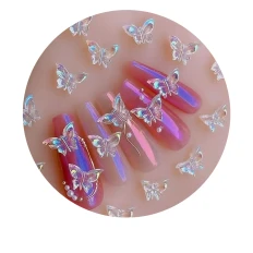 Украшения для ногтей, 20 шт (Перламутровые бабочки)