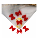 Украшения для ногтей, 30 шт (Бантик красный)