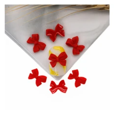 Украшения для ногтей, 30 шт (Бантик красный)