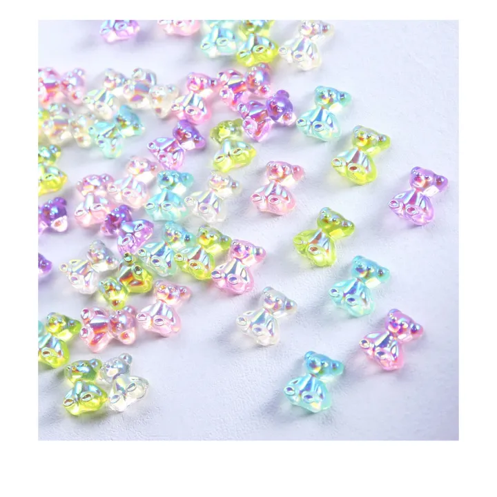 Украшения для ногтей, 50 шт (Мишки прозрачные)