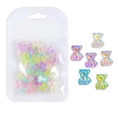 Украшения для ногтей, 50 шт (Мишки прозрачные)