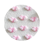 Украшения для ногтей, 30 шт (Сердечки с крылышками розовые)