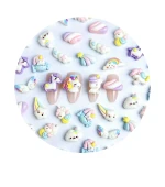 Украшения для ногтей, 30 шт (Тучи, радуга, единорожка)