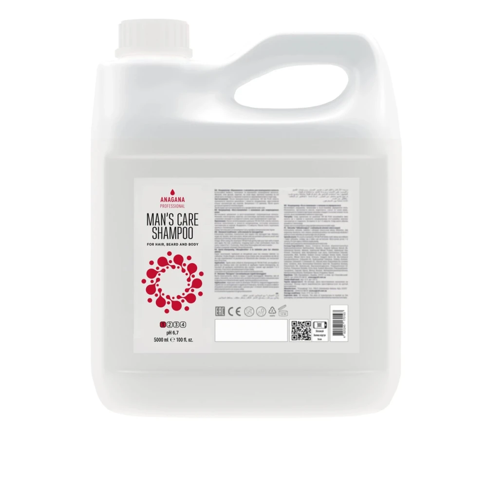 Шампунь Мужской уход для волос, бороды и тела, 5000 мл