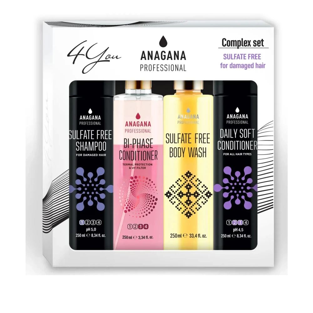 Набір 4YOU Безсульфатний для пошкодженого волосся 4х250 мл
