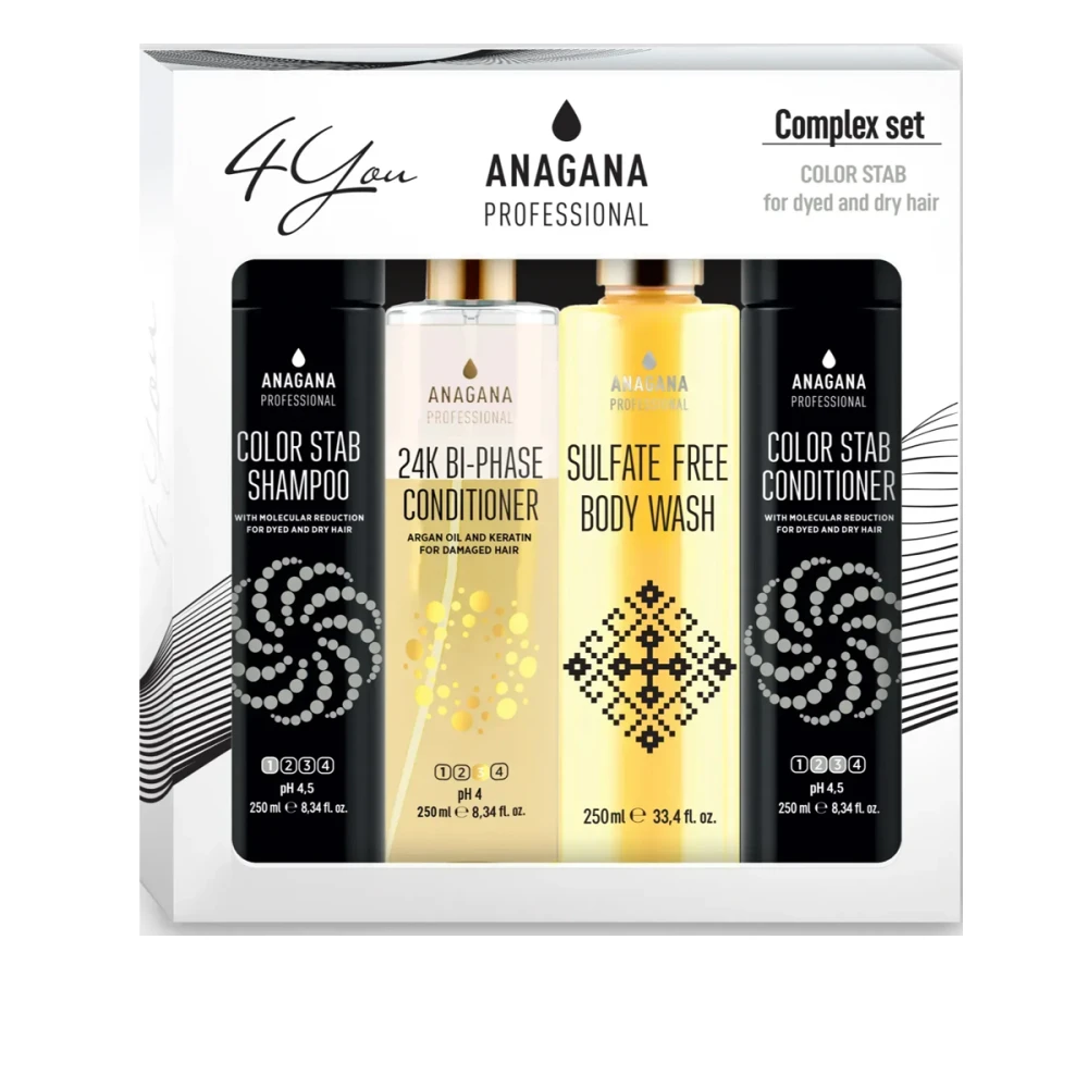 Набір 4YOU Стабілізатор кольору для фарбованого волосся 4х250 мл