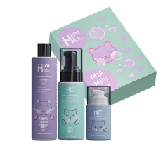 Набір для обличчя Міні-бокс MiniMi 3 од. (вода міцелярна, пінка для вмивання, зволожуючий флюїд)