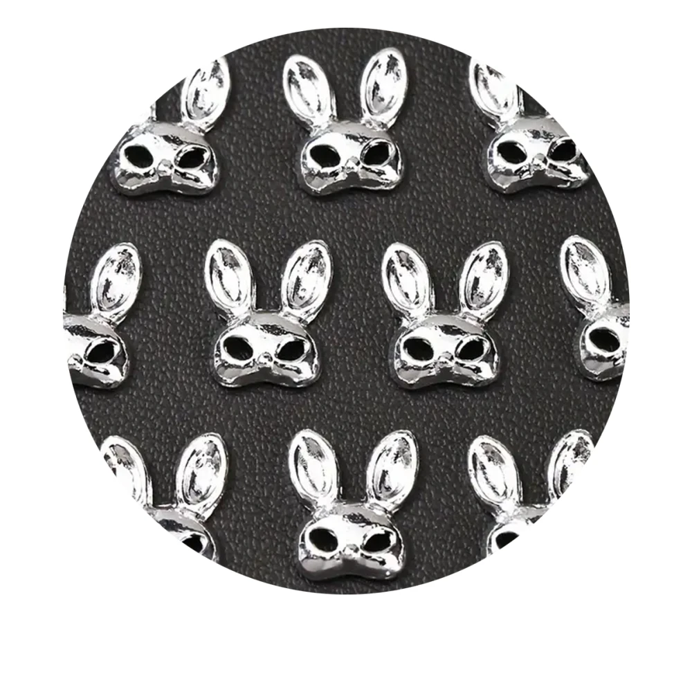 Украшения для ногтей, 10 шт (Кролиные ушки серебряные 8709587727)