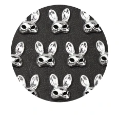 Украшения для ногтей, 10 шт (Кролиные ушки серебряные 8709587727)