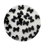 Украшения для ногтей, 50 шт. (Черные бантики)