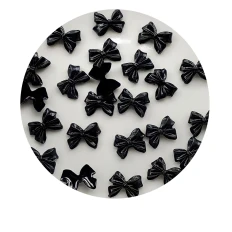 Украшения для ногтей, 50 шт. (Черные бантики)