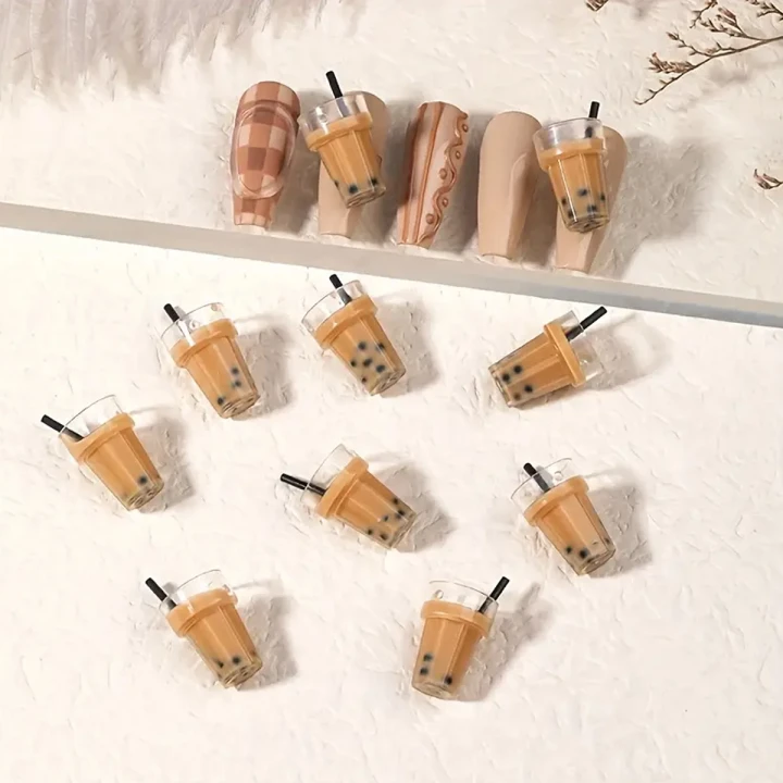 Украшения для ногтей, 10 шт (Стаканчик с кофе коричн.8441161040)