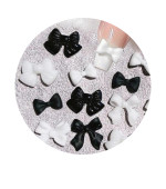 Украшения для ногтей, 50 шт (Черно-белые бантики 2810100757)