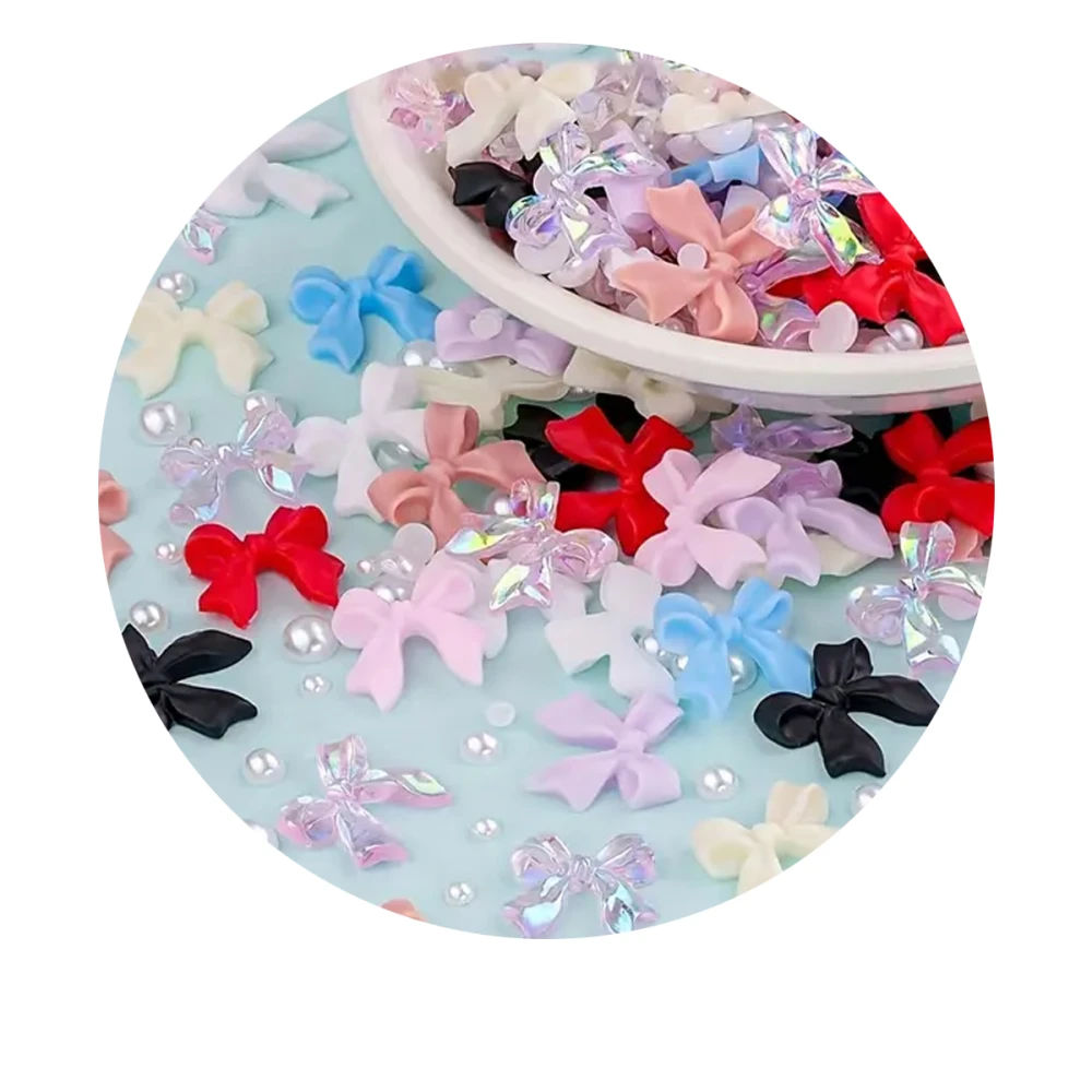 Набор украшений для ногтей ассорти бантиков, 12 яч.