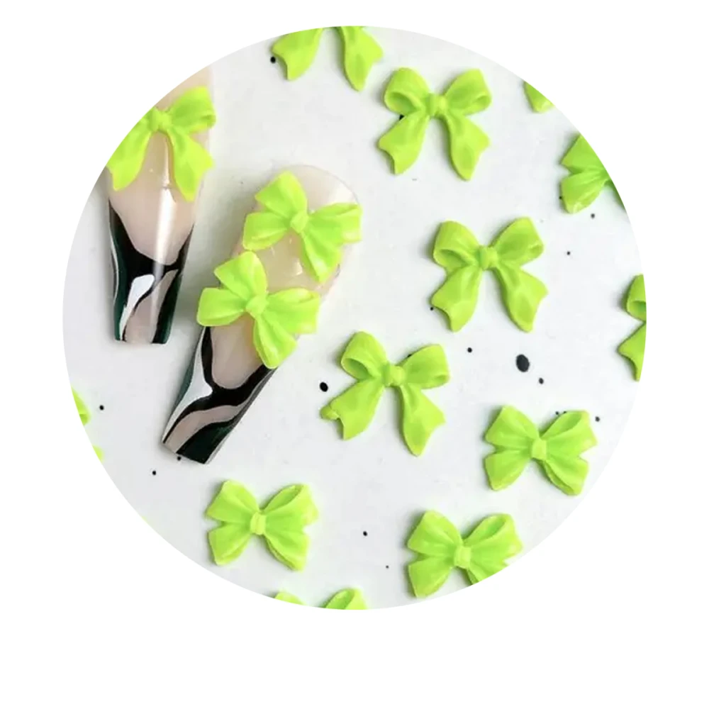 Украшения для ногтей, 30 шт (Бантик зеленый 1884921202)
