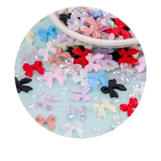 Набор украшений для ногтей (бантики), 12 яч + точилка/карандаш