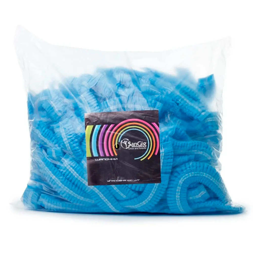 Шапочка Гармошка 100 ед. (Голубая)