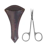 Ножницы OLTON Easy Line 100 мм + чехол кожа (matte)