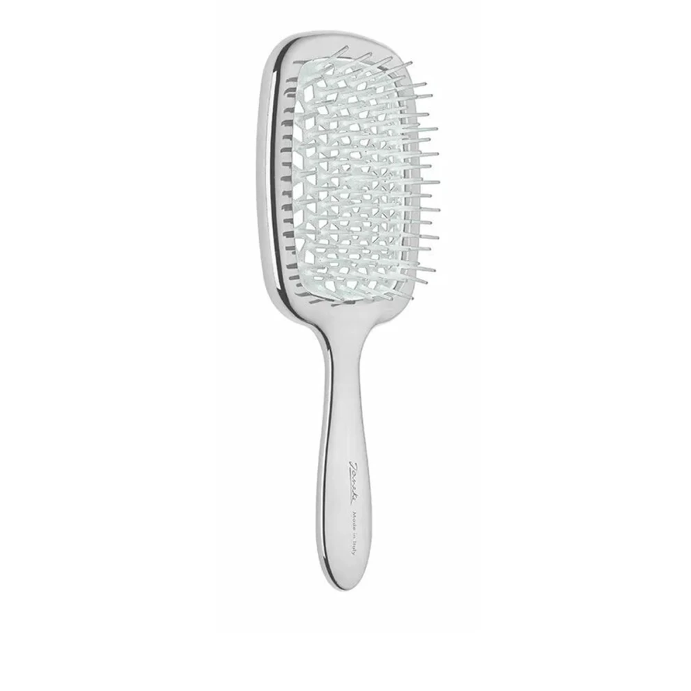 Щетка Luxe Superbrush small JANEKE (CRSP230BIA серебро с белым)