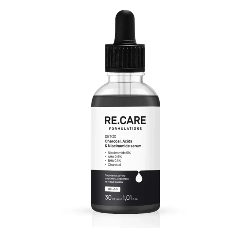 Сыворотка-детокс Detox Charcoal, Acids & Niacinamide Serum, 30 мл
