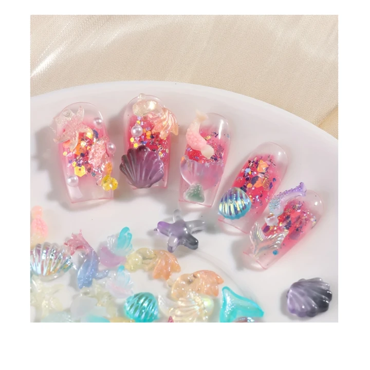 Украшения для ногтей, 10 шт (Океан)