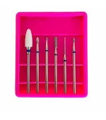 Насадки для фрезера, 6 шт (А-синяя насечка)