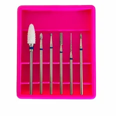 Насадки для фрезера, 6 шт (А-Синя насічка)