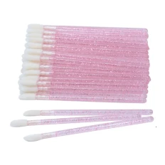 Мікробраши з блискітками (аплікатори), 100 шт (Ніжно-рожевий)