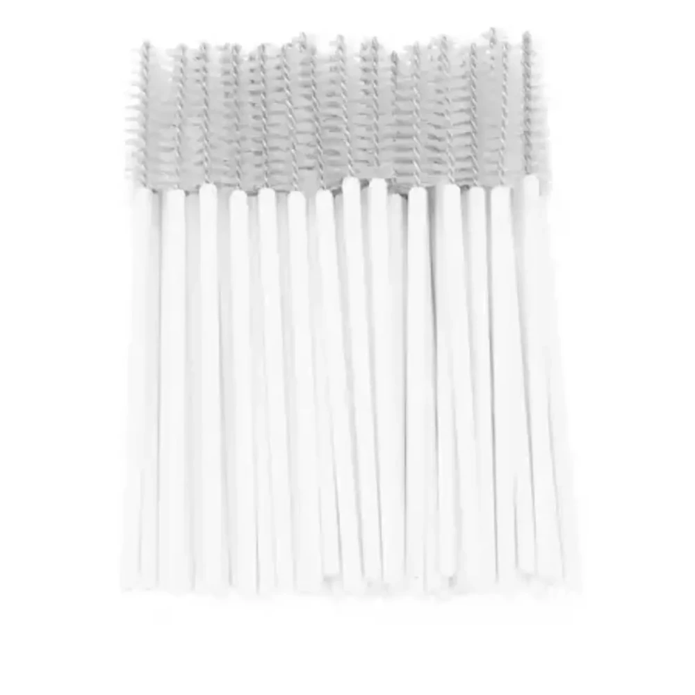 Щеточки одноразовые для расчесывания бровей и ресниц, 50 шт (белый)