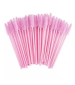 Щеточки одноразовые для расчесывания бровей и ресниц, 50 шт (Нежно-розовый)