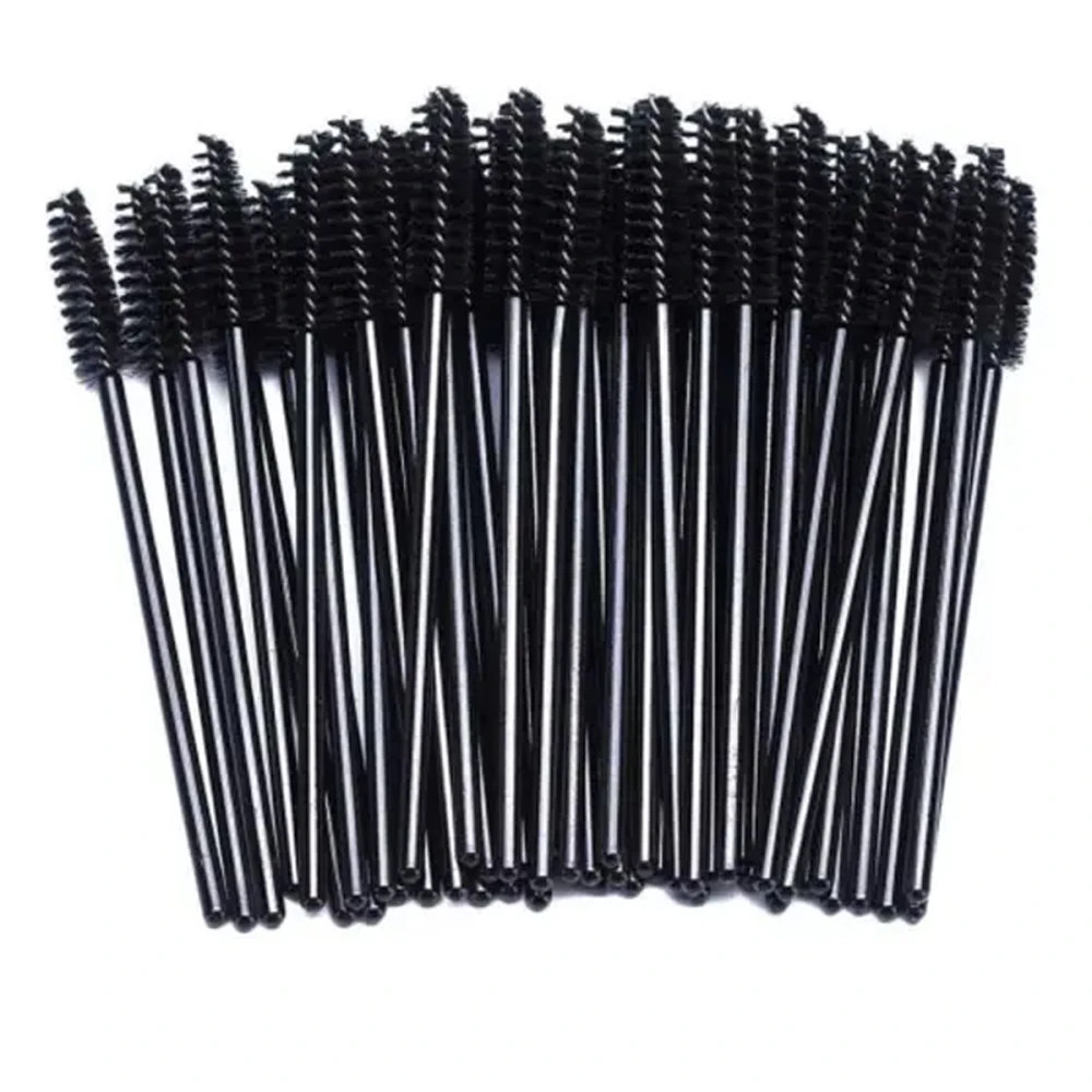 Щеточки одноразовые для расчесывания бровей и ресниц, 50 шт (Черный)