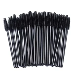 Щеточки одноразовые для расчесывания бровей и ресниц, 50 шт (Черный)