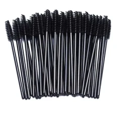 Щіточки одноразові для розчісування брів та вій, 50 шт (Чорний)