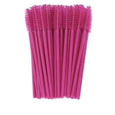 Щіточки одноразові для розчісування брів та вій, 50 шт (Малиновий)