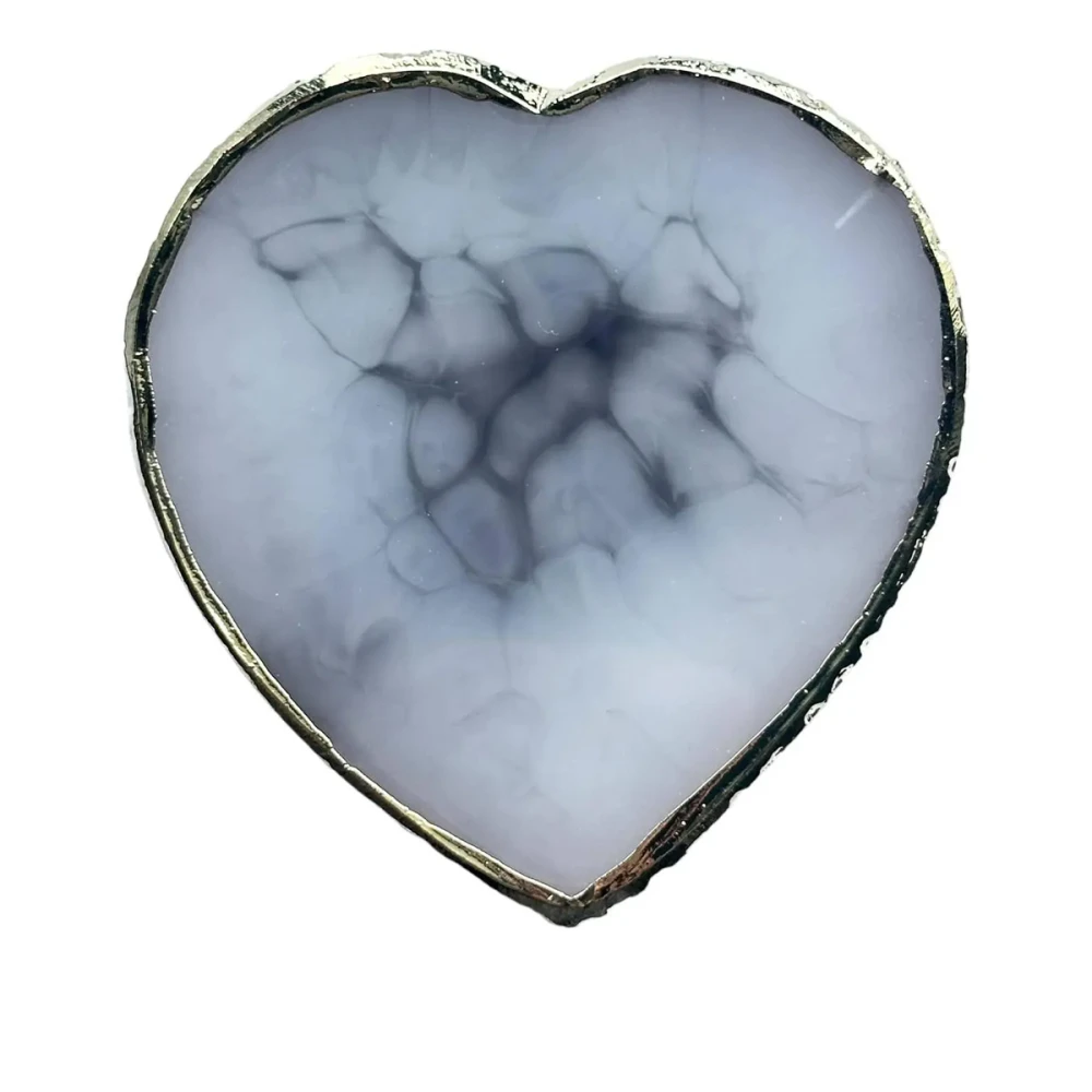 Палитра в форме "Сердце" 8,5 см х 9 см для смешивания красок, гелей и гель лаков (Черная)