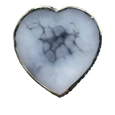 Палитра в форме "Сердце" 8,5 см х 9 см для смешивания красок, гелей и гель лаков (Черная)