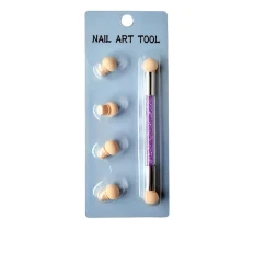 Спонж двосторонній для аеропуффінга і градієнта зі змінними губками (Фіолетовий)