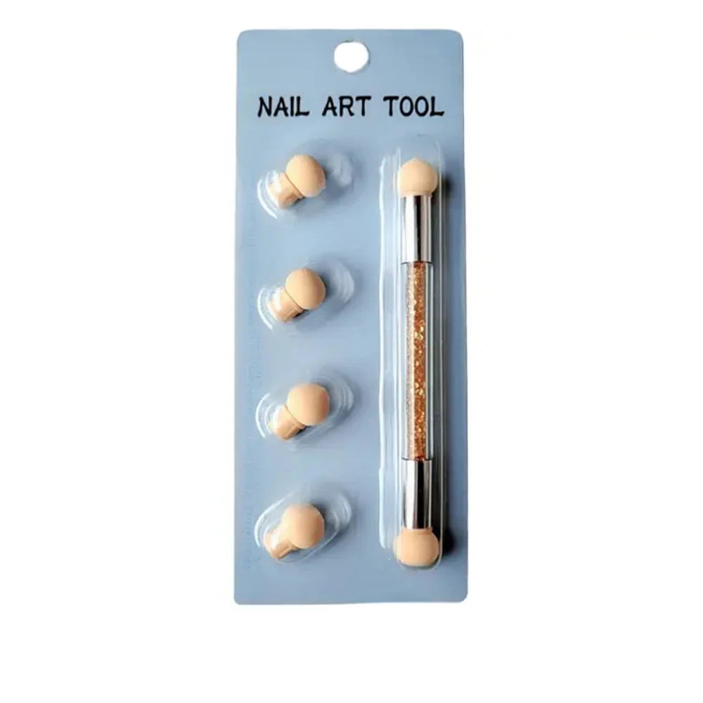 Спонж двухсторонний для аэропуфинга и градиента с сменными губками (Оранжевый)