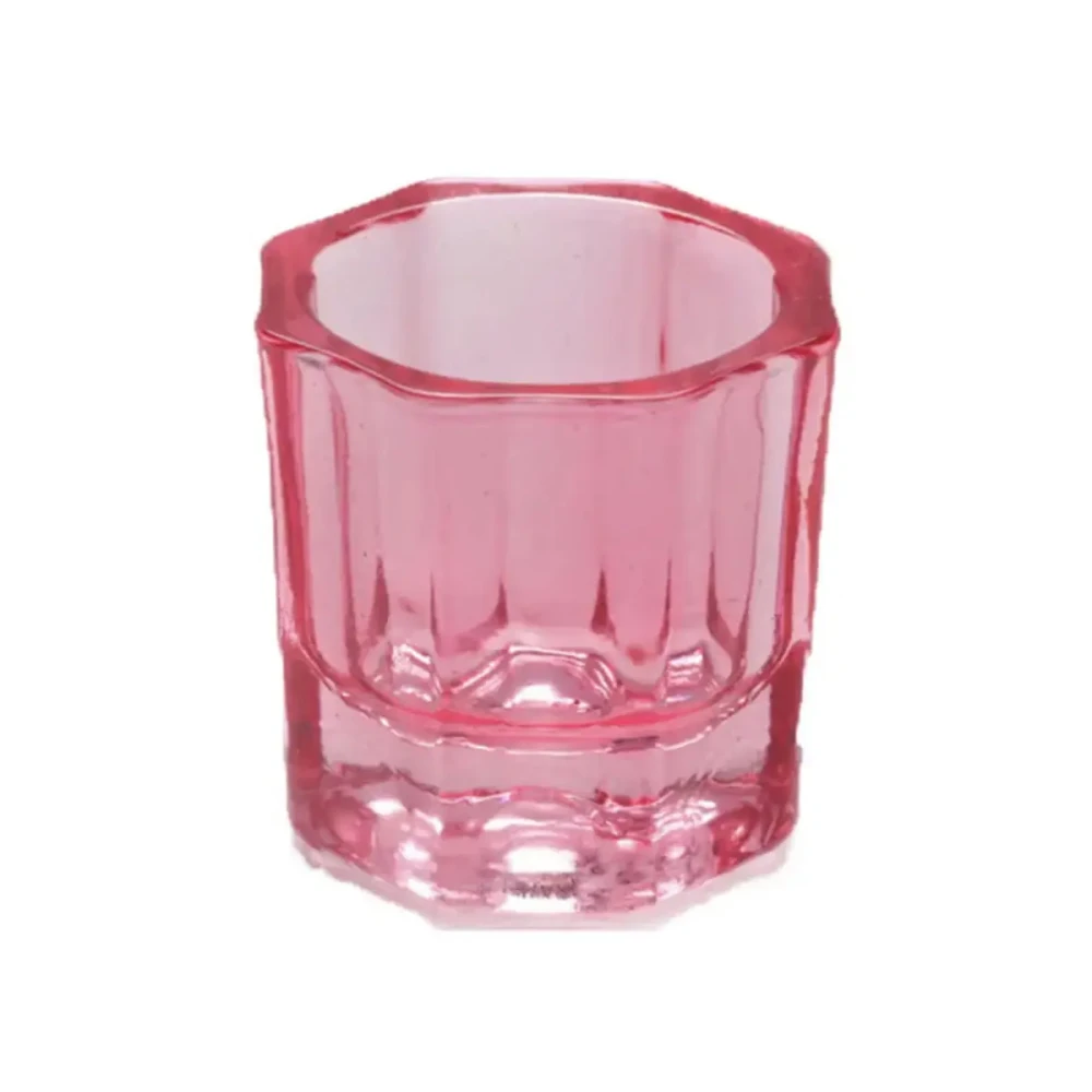 Стаканчик стеклянный для смешивания краски, разведения хны (Красный)