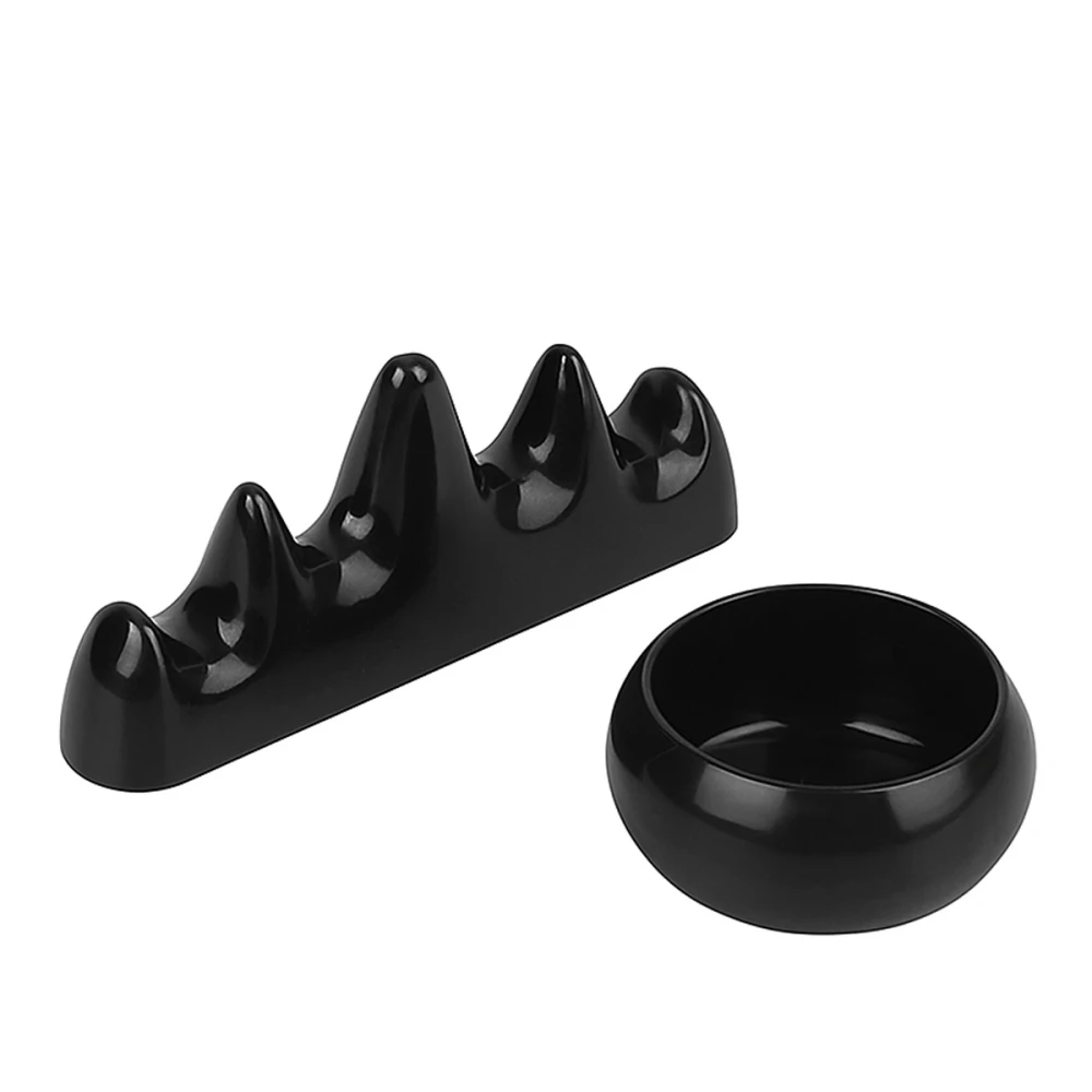 Подставка для кистей на 4 ячейки+емкость для жидкостей (смешивание) (Черный В)