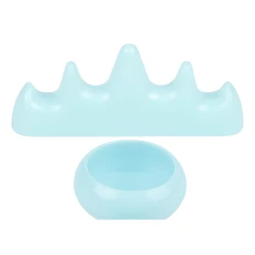 Подставка для кистей на 4 ячейки+емкость для жидкостей (смешивание) (Бирюзовый А)