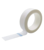 Лента клейкая (скотч) под глаза для наращивания и коррекции ресниц (1,2 см) (Бумажная, белая S)