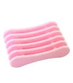 Подставка-держатель для кисточки пластиковая, цветная 5 ячеек (Розовая)