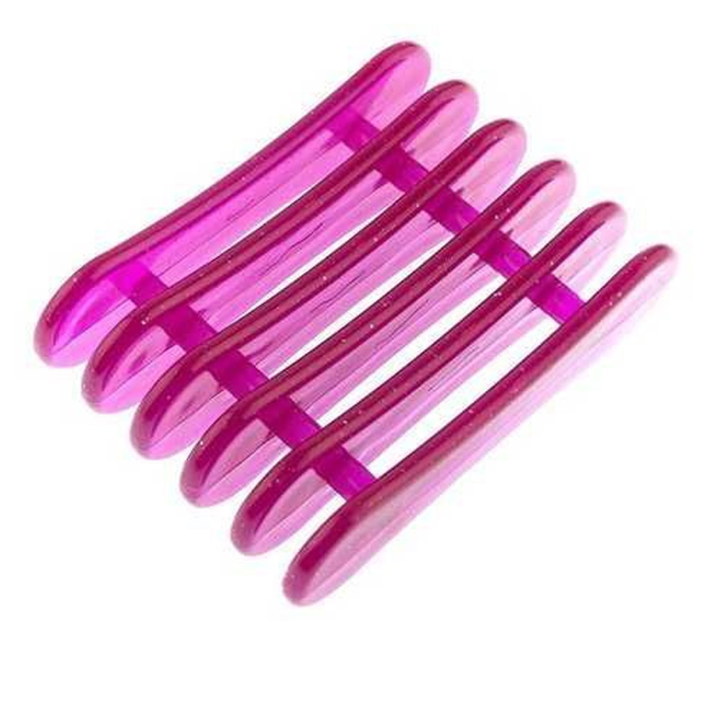 Подставка-держатель для кисточки пластиковая, цветная 5 ячеек (Малиновая)