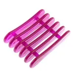 Подставка-держатель для кисточки пластиковая, цветная 5 ячеек (Малиновая)