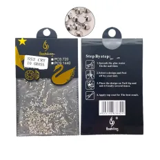 Стразы-камешки для дизайна и декора ногтей (микс размеров) (SS5 CRY)