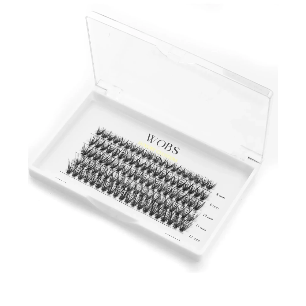 Ресницы накладные пучковые WoBs Crease cross 5 лент, 100 шт (10d07mix)