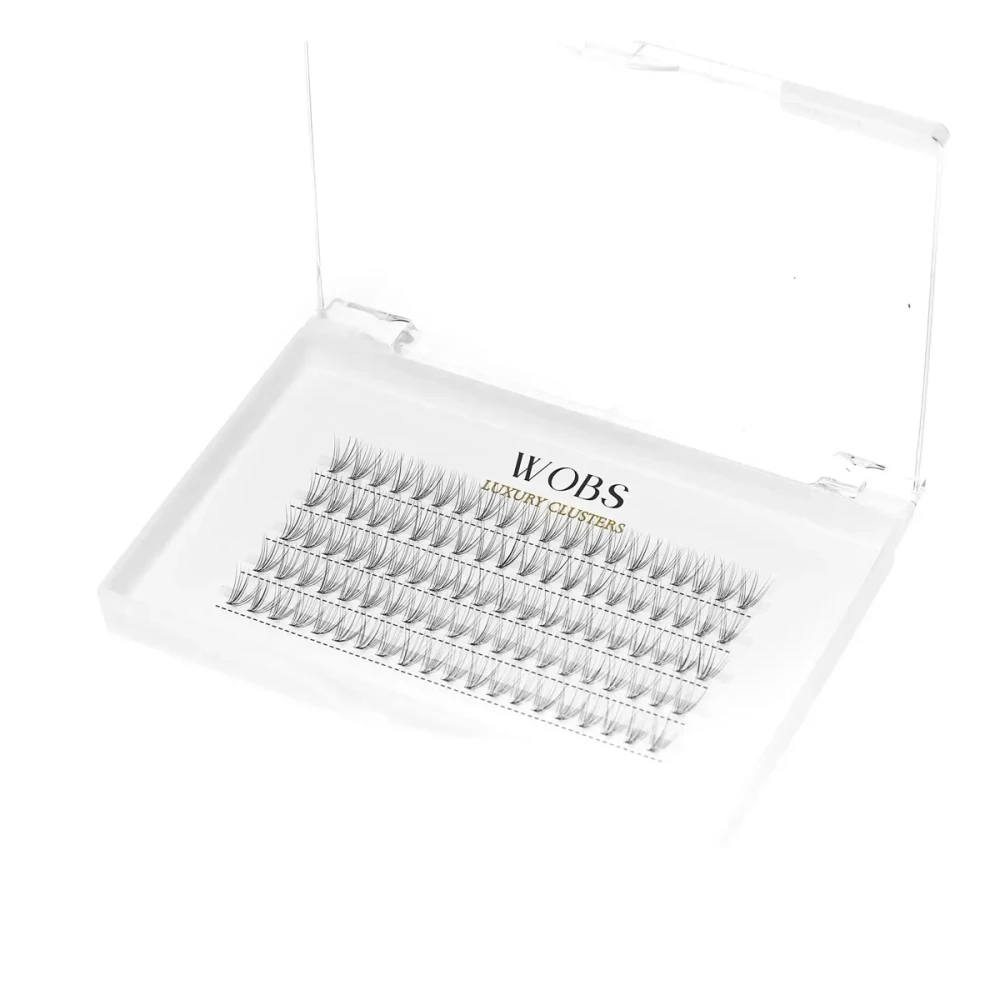 Ресницы накладные пучковые WoBs Crease cross 5 лент, 100 шт (10d07mm8)